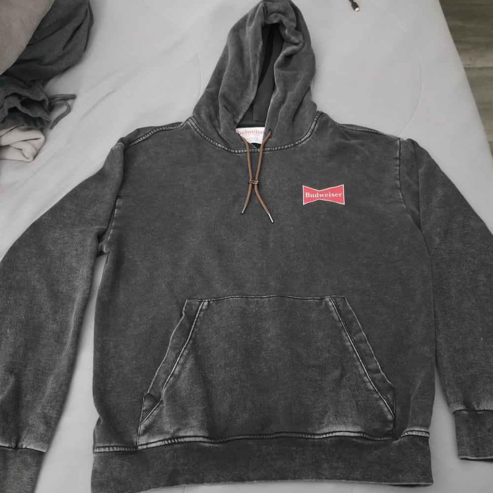 PacSun X Budweiser Vintage Charcol Wash Hoodie